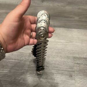 Vintage hammered metal belt, EUC